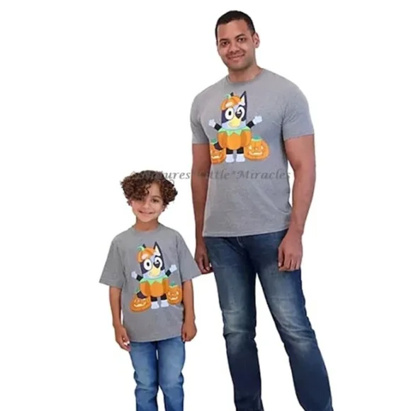 🎉4/$20Viral Bluey Glow In The Dark Matching Family Halloween-Adult Med - Picture 1 of 6